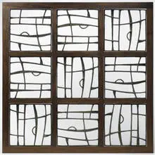 Dorothy Dehner, screen from the James Marston Fitch residence, c. 1966, bronze, walnut