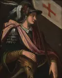 Florentine School, Saint George and the Dragon, oil on copper