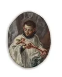 Filippo Lauri, Saint Aloysius de Gonzaga, oil on copper, oval