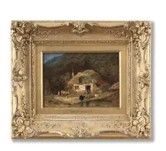 Ra James Ward, Figures outside a cottage with cattle