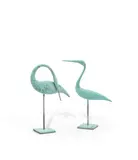 Guy Taplin, Miniature egret; and Miniature preening egret