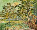 Herbstsonne by Theo von Brockhusen, 1916, Öl auf Leinwand, sold Jun 2016