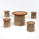 Stan Bitters, Ceramic garden table and stool set