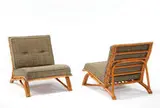 Pair of rattan lounge chairs by Ross Bellah & Carl Anderson, c. 1941, sold Dec 2009
