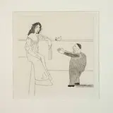 David Hockney, Pleading for the Child, 1969, Etching