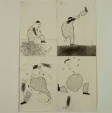 David Hockney, He tore himself in two, 1969, Etching