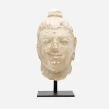 Gandharan, Buddha head, stucco