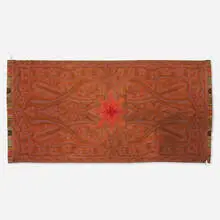South Asian, panel, machine-knotted wool