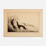 Coursing II by Louis Icart, 1929, etching and aquatint in colors, sold Jul 2020