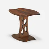Robert Whitley, occasional table, c. 1965, figured and carved walnut