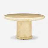 Karl Springer, extension dining table, c. 1975, lacquered goatskin over wood