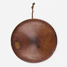 Samoan, Kava bowl presented to Commander O'Hare, carved wood, brass