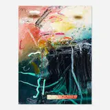 James Havard, Mimbres Dawn, 1987, acrylic, spray paint and collage on canvas