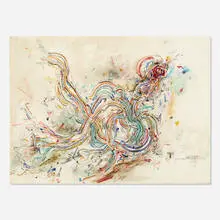 Voyage Drawing #4 by Robert S. Neuman, 1968-69, mixed media on paper, sold Jul 2020