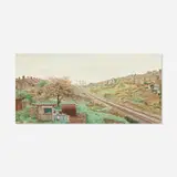 John A. Parks, Railway, London, 1982, oil on panel