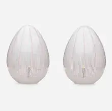 Murano, egg lamps, pair, c. 1975, blown glass