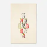 Dalia Ramanauskas, 9 Mixed Paper Cups, c. 1970, watercolor on paper