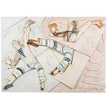 Larry Rivers 1923-2002, Untitled, 1994, acrylic on canvas mounted to sculpted foamcore
