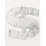 Andy Warhol, Dollar Sign, 1981, graphite on paper