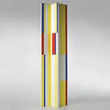 Two 'L' Column by Ilya Bolotowsky, 1977, painted wood construction, sold Nov 2006