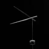 George Rickey 1907-2002, One Up, One Down (Oblique), 1993, brushed stainless steel, lead