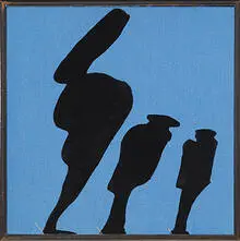 Ernest Trova b. 1927, Untitled (Manscape), circa 1970, oil on canvas