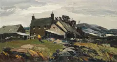 Donald McIntyre, Winter, North Wales, oil on board