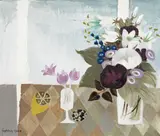 Mary Fedden R.A., Three Crocuses, oil on canvas