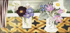 Mary Fedden R.A., Two Pots of Flowers, oil on canvas