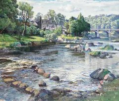 Samuel John Lamorna Birch, Ra, Rws, Rwa, 'June day, Deveron at Rothiemay', oil on canvas