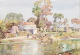 'September at Phillack' by Samuel John Lamorna Birch, Ra, Rws, Rwa, watercolour over traces of pencil heightened with white, offered Nov 2021