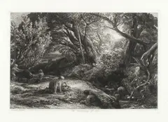 Samuel Palmer, The Early Ploughman, or The Morning Spread Upon the Mountains (Lister 9)