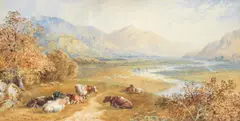 Cornelius Pearson, In the Vale of St. John, Cumberland; Scene Near Cardigan Bay, North Wales, a pair, watercolour heightened with white