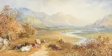 Cornelius Pearson, In the Vale of St. John, Cumberland; Scene Near Cardigan Bay, North Wales, a pair, watercolour heightened with white