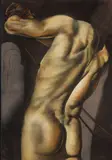Patrick Hennessy, Bound Figure, c. 1938, pastel on paper laid on board