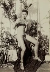 Guglielmo Plüschow, Musician, c. 1900, albumen print mounted