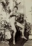 Guglielmo Plüschow, Musician, c. 1900, albumen print mounted