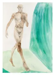 Dame Elisabeth Frink R.A., Approaching Man, pencil and watercolour