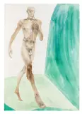 Dame Elisabeth Frink R.A., Approaching Man, pencil and watercolour