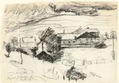 Am Walchensee by Lovis Corinth, 1923, Kreide auf JW Zanders-Velin, sold Oct 2018
