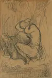 Jean-François Millet, Junge Frau an einem Teich