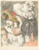 Le Chapeau Épinglé by Pierre-Auguste Renoir, 1898, Farblithografie auf Bütten, sold Jun 2017