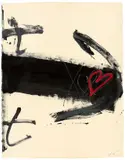 Antoni Tàpies, Cor sobre fletxa, 1983, Öl auf festem Guarro-Velin