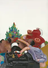Christa Dichgans, Weihnachten - New York, 1967, Acryl auf Leinwand