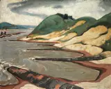 Max Kaus, Sandberge. An der mittleren Elbe bei Dömitz, 1932, Öl auf Leinwand