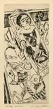Max Beckmann, Der Traum I (Totenklage), 1924, Kaltnadel auf Zanders-Bütten