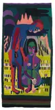 Ernst Ludwig Kirchner und Lise Gujer, Schwarzer Frühling, 1929, Verzahnte Wirkerei mit Leinenkette und farbigem Wollschuß