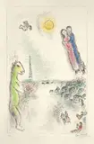 Marc Chagall, Les deux rives, 1980, Farblithographie auf Arches-Velin
