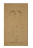 Jules Pascin, Deux Filles, c. 1928, Charcoal drawing