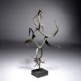 John Rhoden, Heavenly Bodies, Metal sculpture on marble base